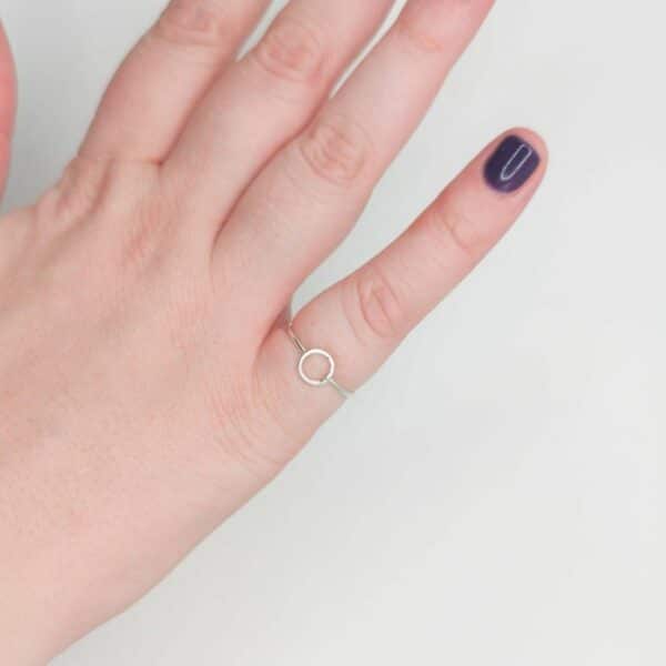 Small Silver Circle Ring - product image 2