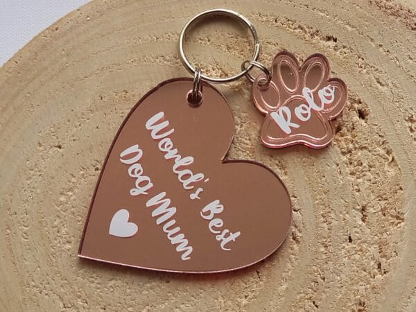 Personalised Dog Mum Keyring, Mother’s Day gift from the dog - product image 4