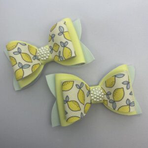 Kids lemon hair bows