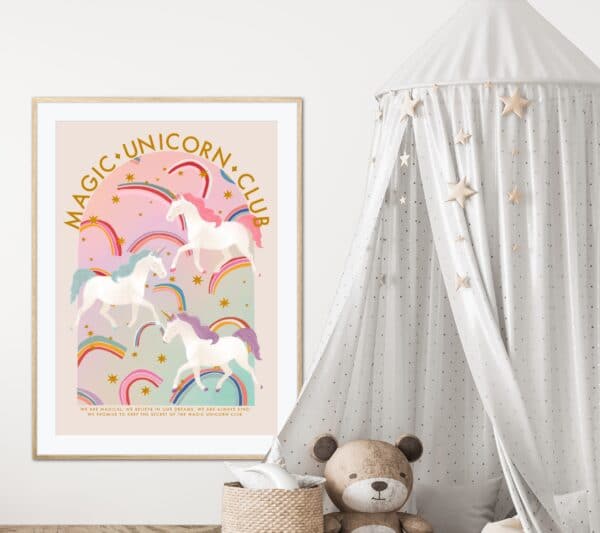 Magic Unicorn Club – Art Print A5 / A4 / A3 - product image 3