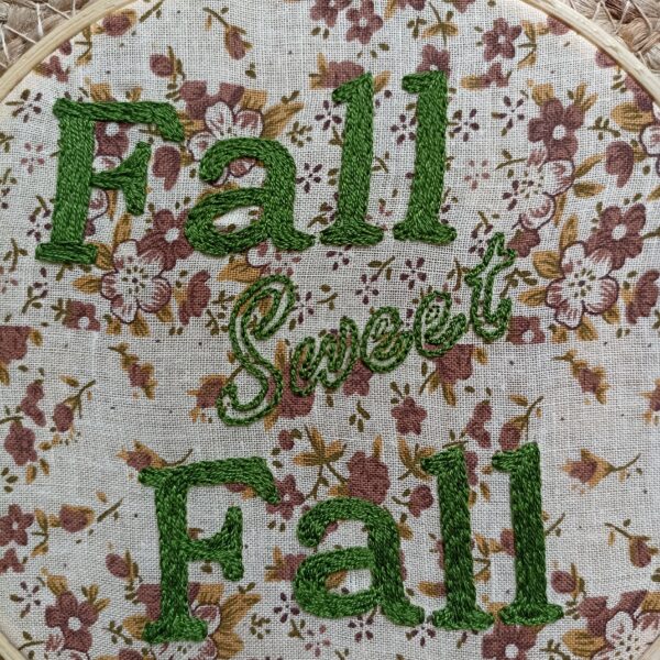 Fall sweet Fall embroidery hoop - product image 3