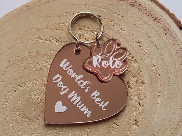 Personalised Dog Mum Keyring, Mother’s Day gift from the dog - product image 5