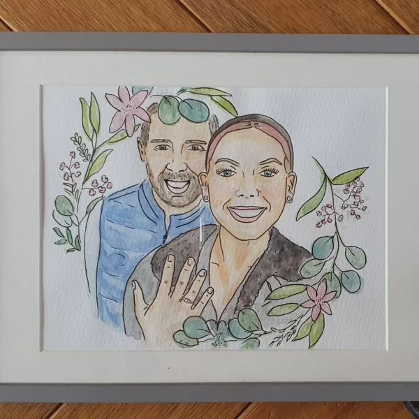 Couples and family custom watercolour painting - main product image