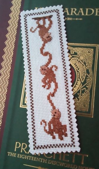 Monkey Business Animal Bookmark – Cross Stitch - main product image