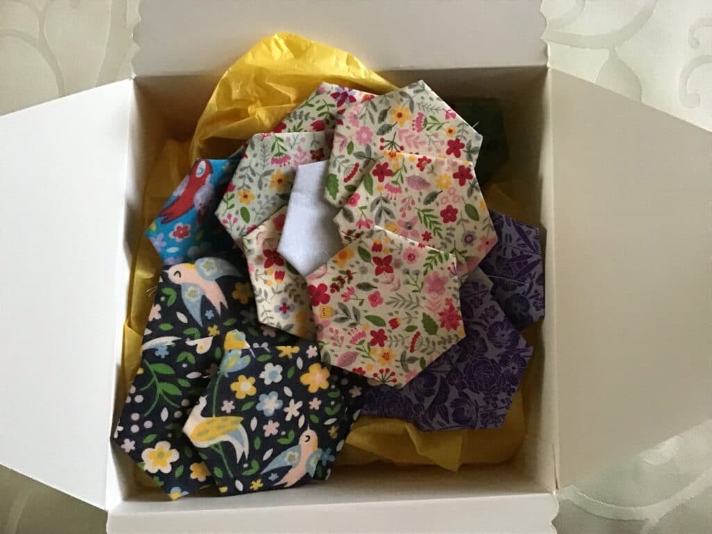 Ready made patchwork hexagons