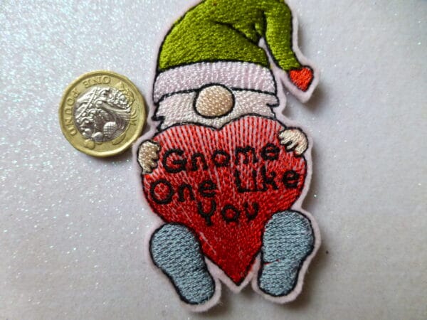 Gnome hugging heart valentine hanging decoration - product image 2