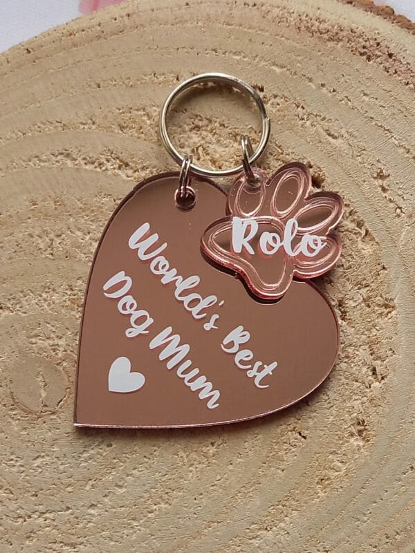 Personalised Dog Mum Keyring, Mother’s Day gift from the dog - main product image