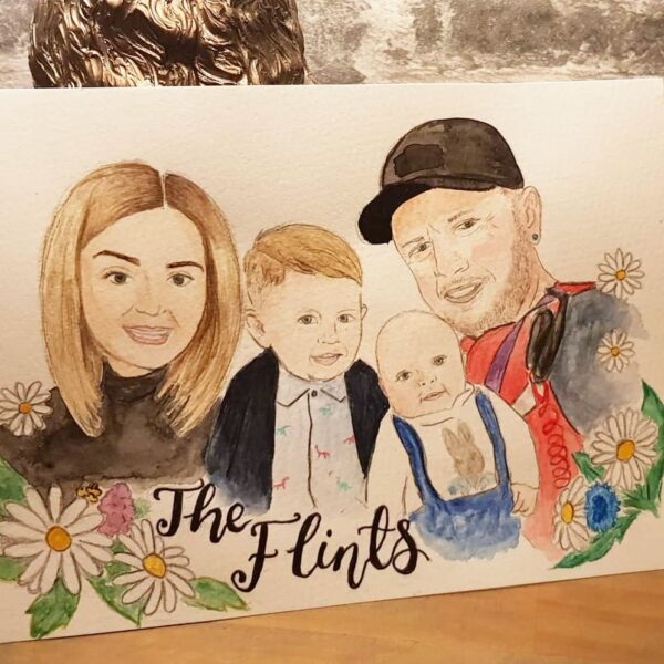 Couples and family custom watercolour painting - product image 4