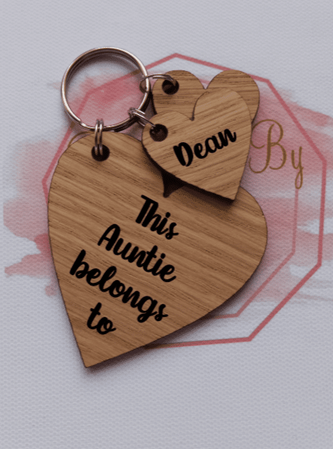 Personalised Nanny keyring, mummy, auntie, grandma heart keyring - product image 4