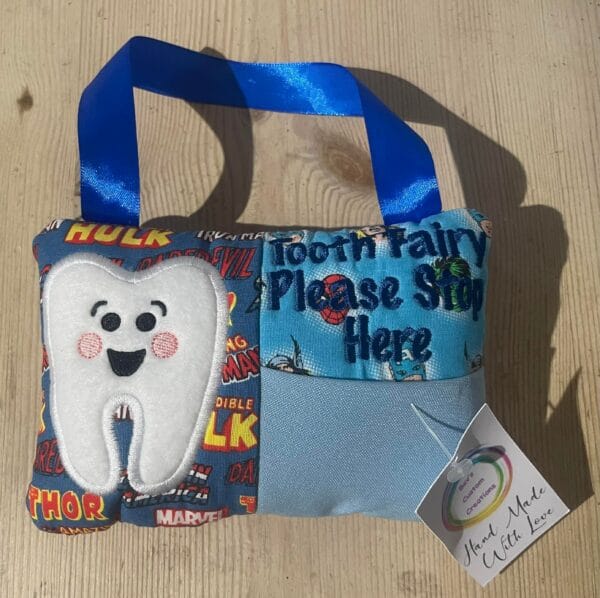 Embroidered tooth Fairy Pillow - main product image