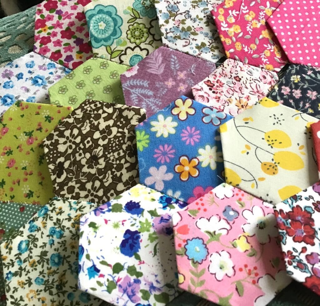Ready made patchwork hexagons