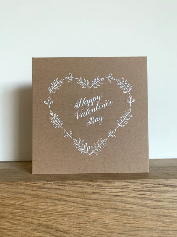 Handmade kraft Valentine’s Day card - main product image