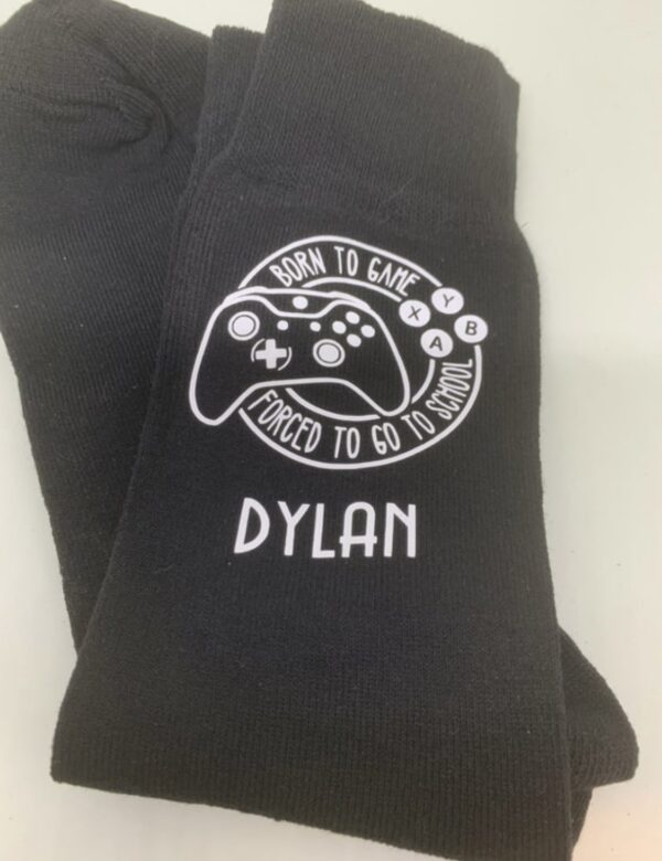 Personalised gamer socks for older boys - main product image