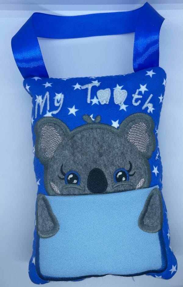 Koala Embroidered Tooth Fairy Pillow - main product image