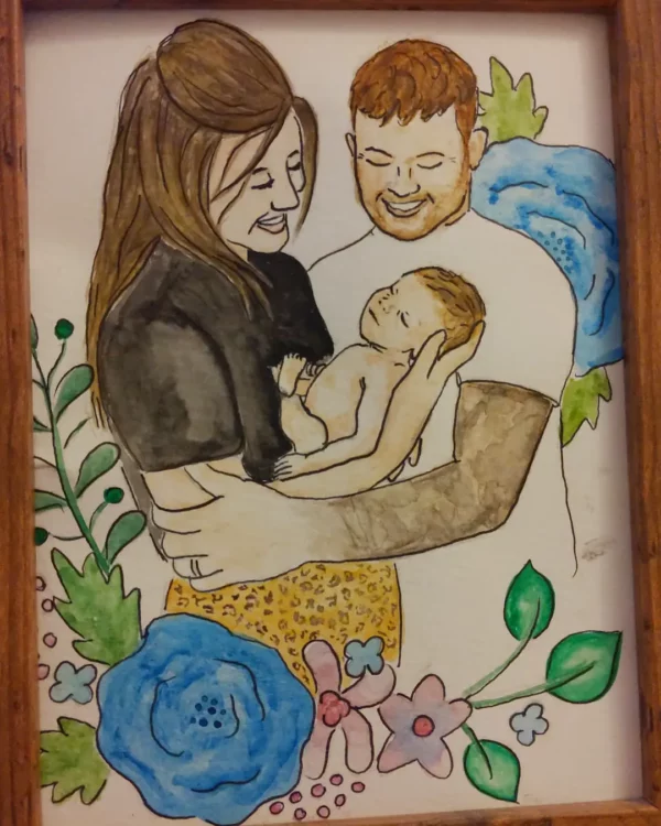 Couples and family custom watercolour painting - product image 3