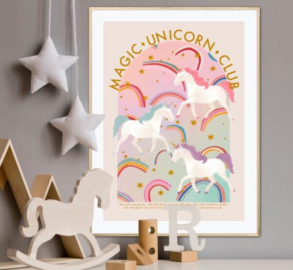 Magic Unicorn Club – Art Print A5 / A4 / A3 - product image 2