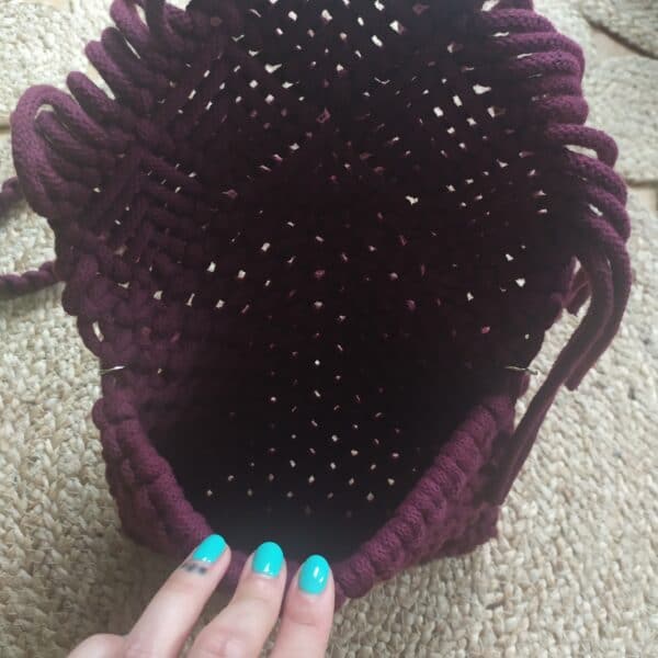 Macrame Bag, burgundy - product image 3