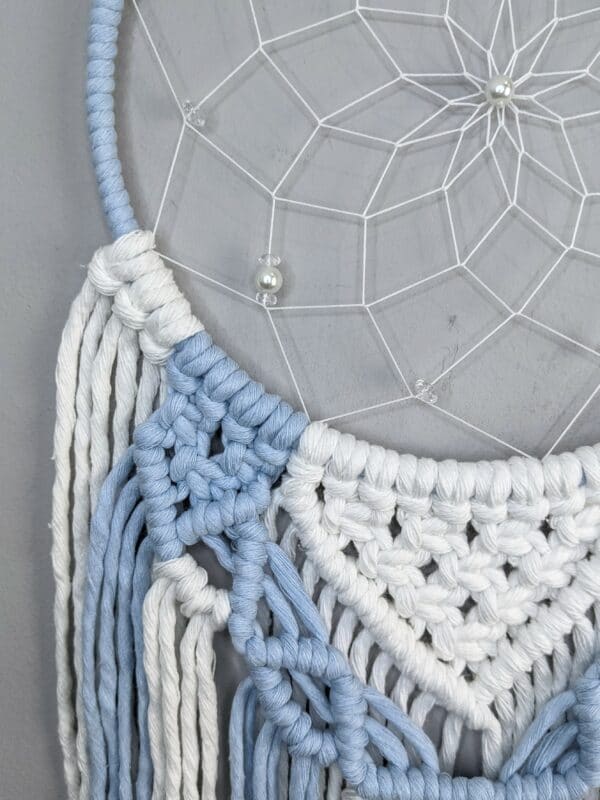 Macrame, Dreamcatcher, Boho, Dream Catcher, Macramé, Handmade, Blue, Baby, Boy, Gift, Bedroom - product image 2