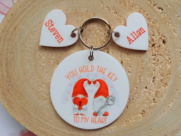 Personalised couples keyring,Valentine’s day gift, anniversary gift - product image 2