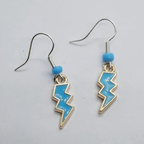 Earrings – Blue lightning strike - product image 2