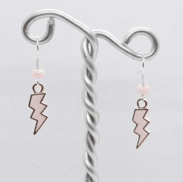 Earrings- Pink lightning strike - main product image