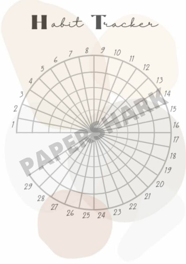 Circle Monthly Habit Tracker Blobs Bujo - product image 3