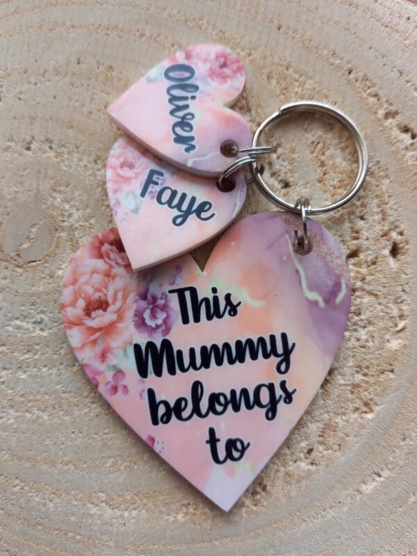 Personalised Mummy keyring, mothers day gift, nanny, grandma, auntie keyring - product image 2