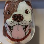 Staffordshire Bull Terrier Design Glitter Wine Glass