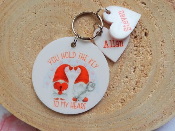 Personalised couples keyring,Valentine’s day gift, anniversary gift - product image 3