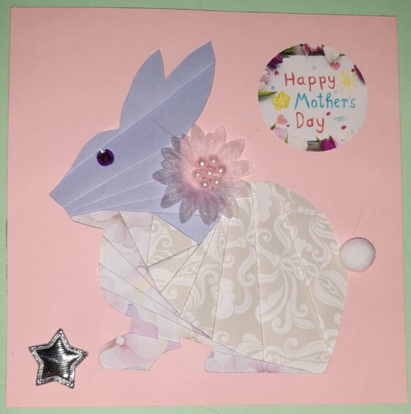 Happy Mothers day cute pastel Rabbit card - main product image