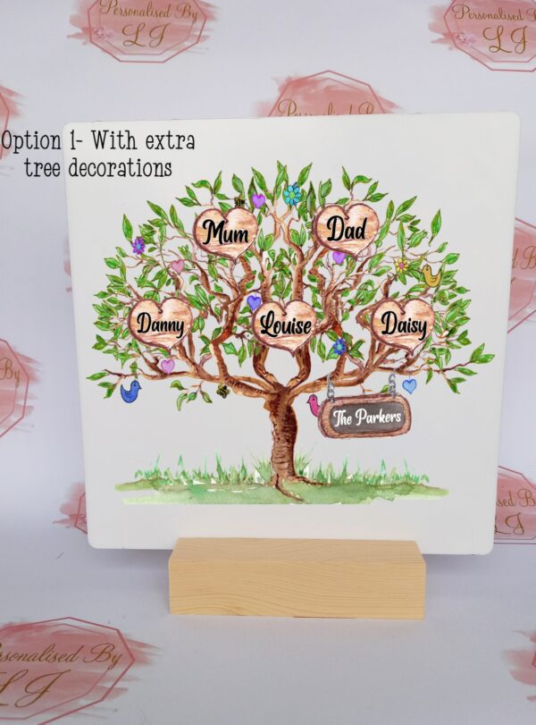 Personalised Family Tree Plaque - product image 2