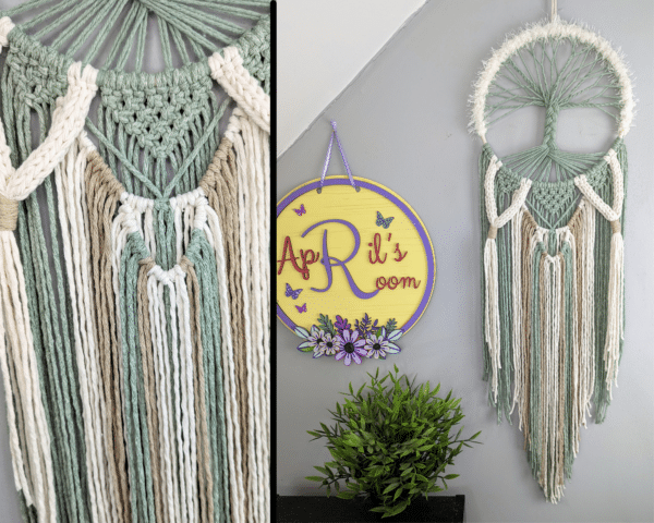 Tree of life, Any colours, dreamcatcher, Macramé, macrame wall hanging, sage green, family tree - main product image