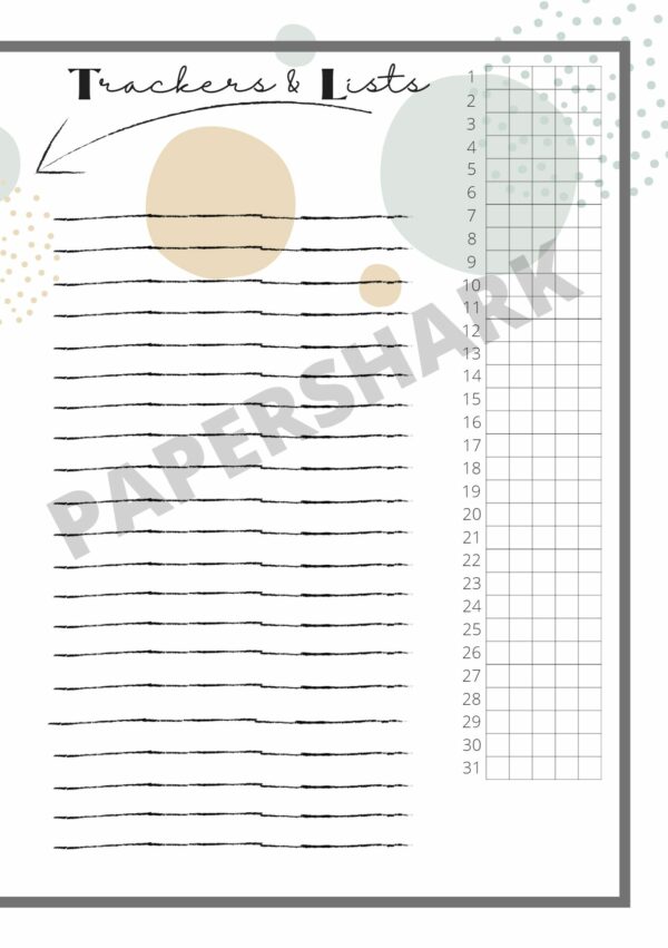 Monthly Tracker Spread Dots Bujo - product image 3