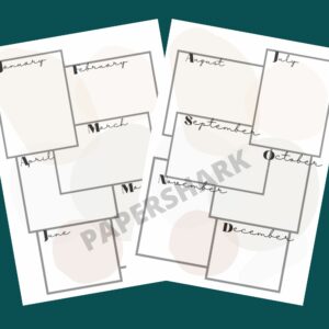 Yearly Planner Overlap Blobs Bujo