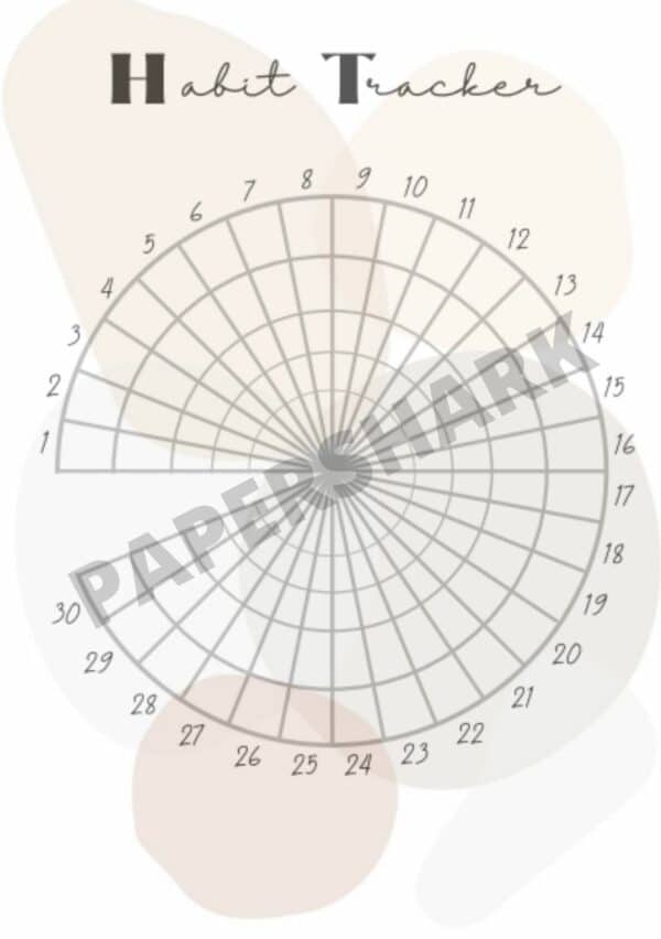 Circle Monthly Habit Tracker Blobs Bujo - product image 4