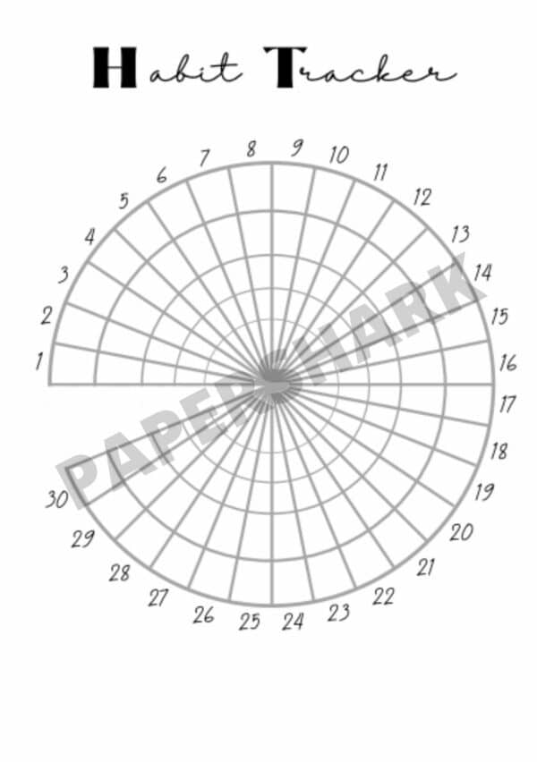 Circle Monthly Habit Tracker Plain Bujo - product image 4