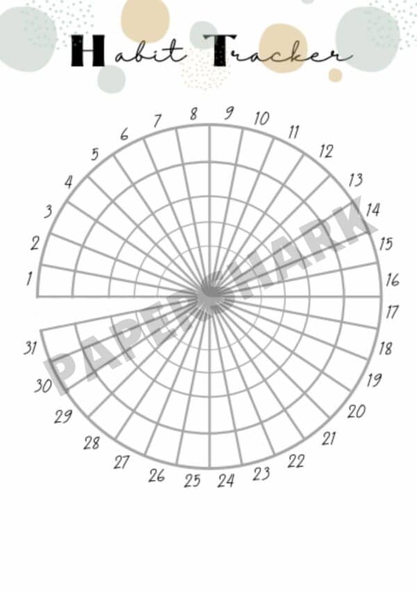 Circle Monthly Habit Tracker Dots Bujo - product image 5