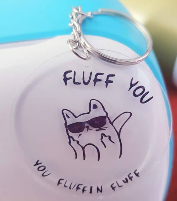 Fluff You Cat Keyring - main product image