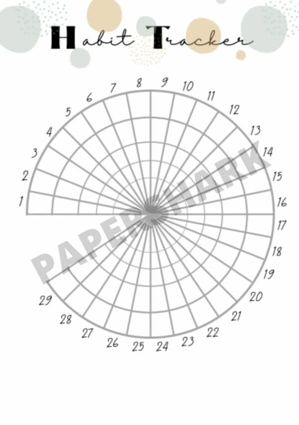 Circle Monthly Habit Tracker Dots Bujo - product image 3