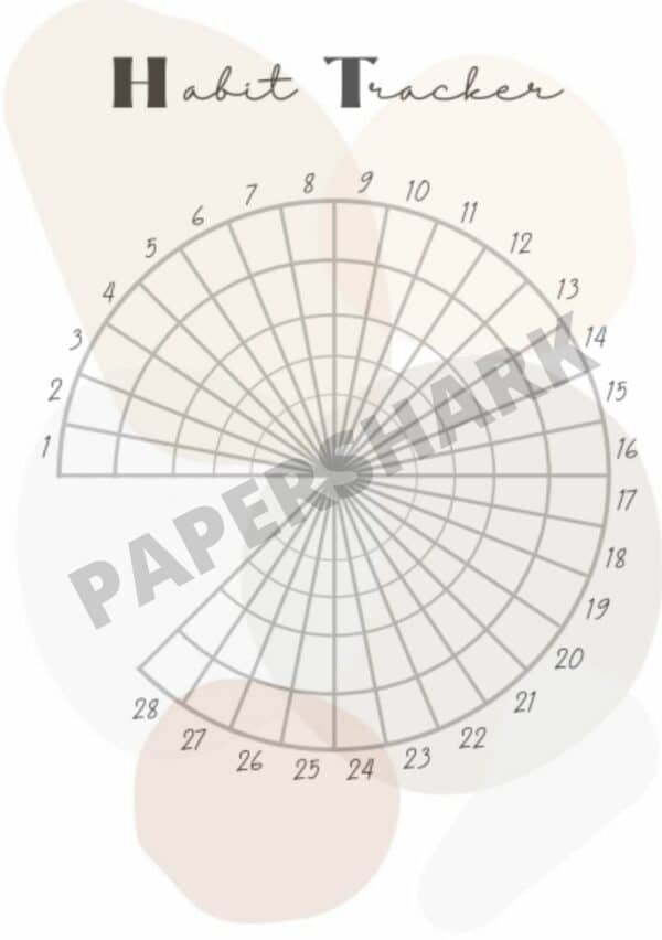 Circle Monthly Habit Tracker Blobs Bujo - product image 2