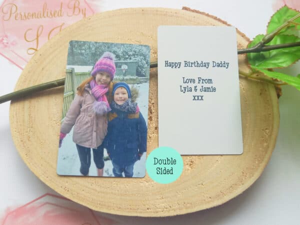 Personalised photo wallet keepsake card - main product image