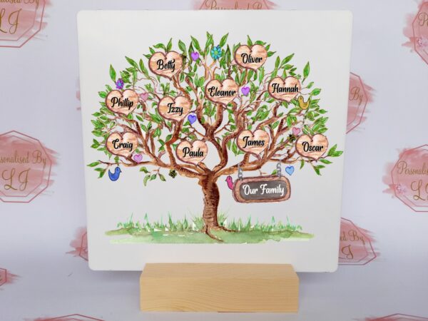 Personalised Family Tree Plaque - main product image