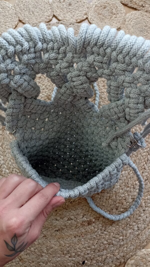 Grey Boho Macrame Bag - product image 3