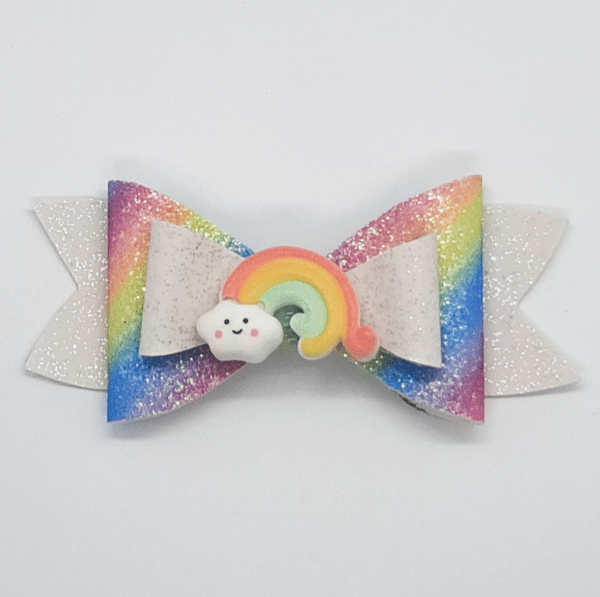 Rainbow hair bow - main product image