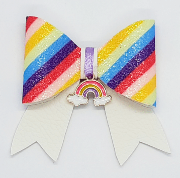 Rainbow hair bow - main product image