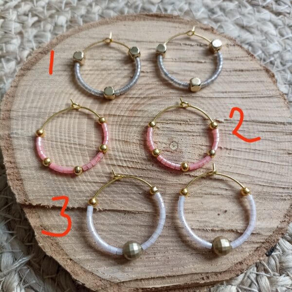 Beaded hoop earrings - main product image