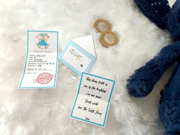 Printable Miniature Tooth Fairy Letter Blue - main product image