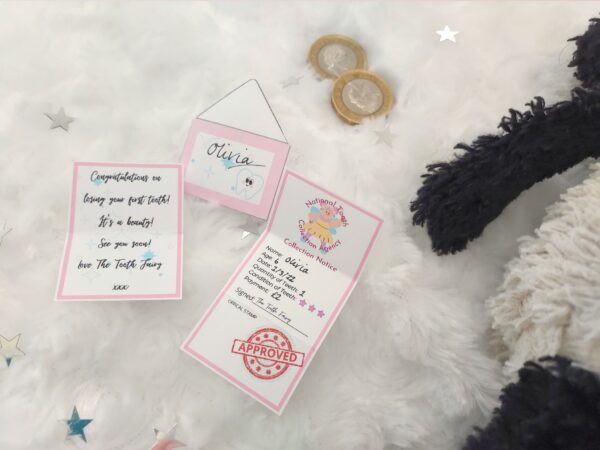Printable Miniature Tooth Fairy Letter Pink - main product image