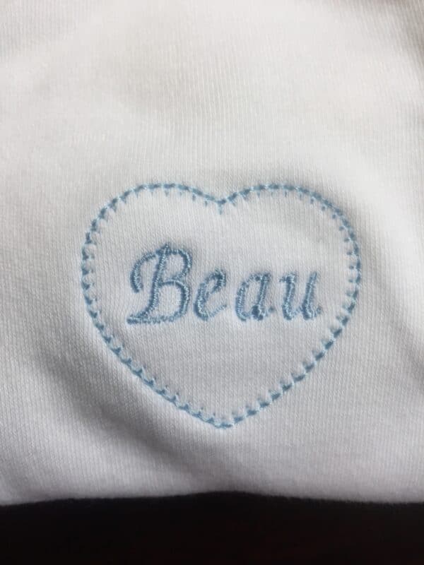 Personalised White Baby Grow - product image 3