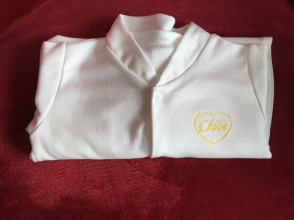 Personalised White Baby Grow - product image 5